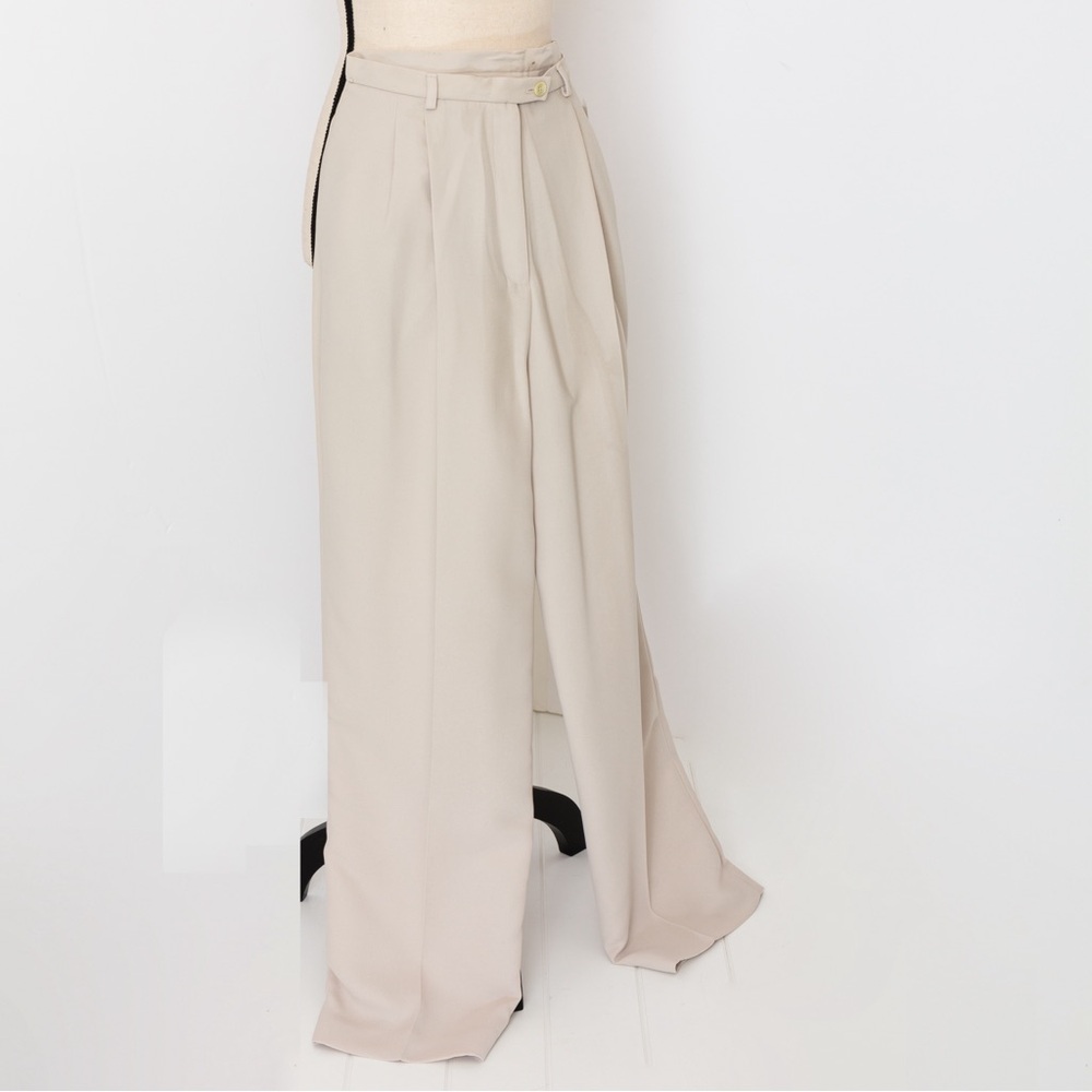 Vintage 90s pantsuit minimalist monochromatic khaki Worthington 10 - Picture 11 of 16